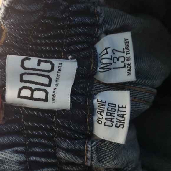 BDG Urban Blaine Cargo skate Nwt Outfitters Cargo trousers - blue W24 L32 - Picture 10 of 12